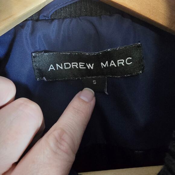 Andrew Marc Quilted Vest-Blue/Black-Women's S - Picture 3 of 8